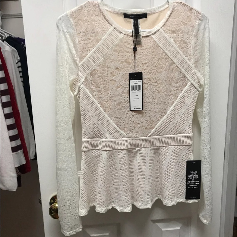 BCBGMAXAZRIA peplum top
